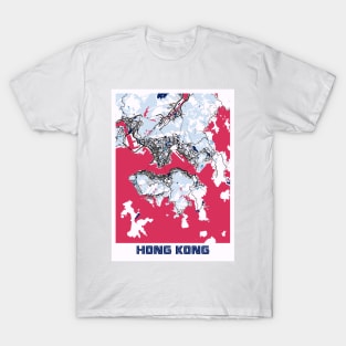 Hong Kong - Hong Kong MilkTea City Map T-Shirt